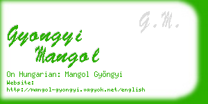 gyongyi mangol business card
